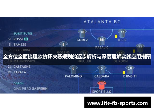 全方位全面梳理欧协杯决赛规则的逐步解析与深度理解实践应用指南 全方位全面梳理欧协杯决赛规则的逐步解析与深度理解实践应用指南